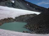the lake at the Lewis glacier