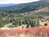 looking down from the ridge into Elk Cove